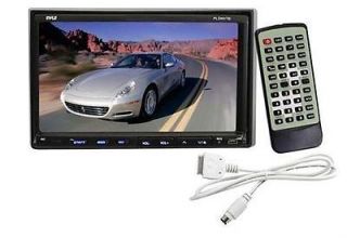 Pyle New PLDNV78I 7" in Dash Touch Monitor DVD USB SD Bluetooth Dial Pad w GPS