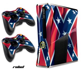 Skin Decal Wrap for Xbox 360 Slim Gaming Console Controller Xbox360 Slim Rebel