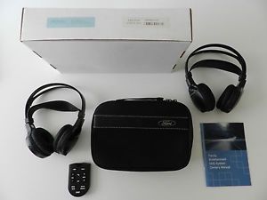 Ford Mercury Wireless DVD Infrared Headphones Headset New with Storage Bag