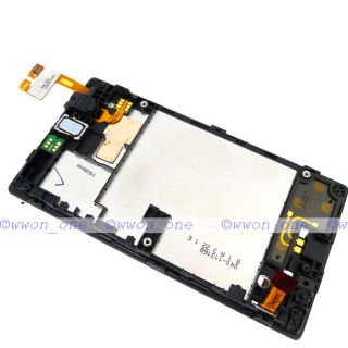 New Black Touch Screen LCD Display Assembly with Frame for Nokia Lumia 520