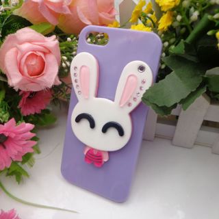 Multi Color Cute Bling Rabbit Bunny Mirror Smooth Case Cover for iPhone 5 5g