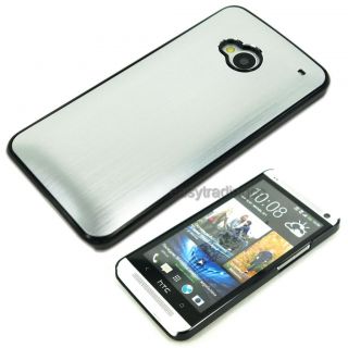 Silver Brushed Aluminum Plated Metal Case for HTC One M7 801E