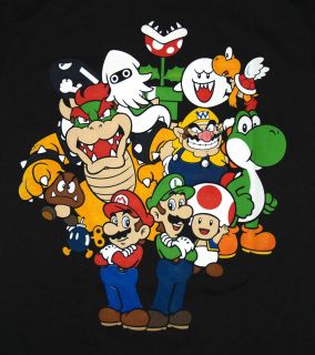 Super Mario Bros Nintendo Old School Cast Video Game T Shirt Tee Small