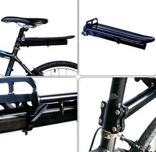Black Mountain MTB Cycling Bicycle Bike Rear Carry Carrier Rack Seat Post Metal