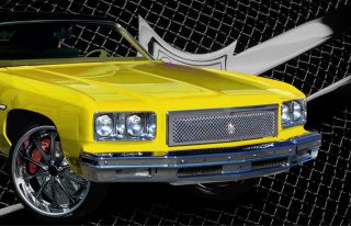 1975 1976 Chevy Caprice Chevy Impala Chrome Mesh Grille Grill Old School 3pc