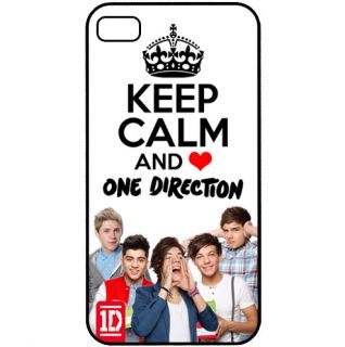 Keep Calm and Love One Direction 1D Photo iPhone 4 4S Hard Case Cover F