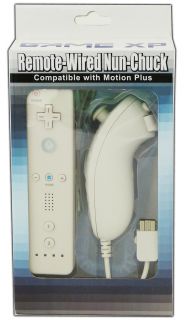 New Remote and Nunchuck Controller Set for Nintendo Wii Game Case Skin White