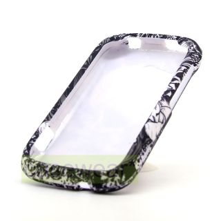 Silver Skull Rubberized Hard Cover Case for HTC Desire C Phone Accessory New