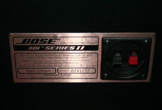 Bose 301 Series II Direct Reflecting Bookshelf Stereo Speakers Super Nice