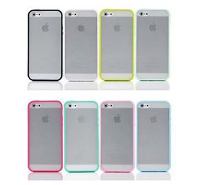 Wholesale 10pcs Lot TPU Bumper Case Cover w Matte Back for Apple iPhone 5 5g