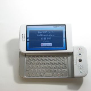 HTC Dream G1 Android Camera WiFi QWERTY Touch GSM Phone T Mobile B Stock White