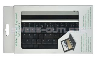 Aluminum Wireless Bluetooth Keyboard Dock Case for Asus Google Nexus 7 Tablet