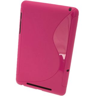 Pink Dual Tone TPU Gel Case for Google Nexus 7 Android 4 1 Tablet Cover Skin