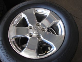 4 18" Jeep Grand Cherokee 5 Spoke Polished Wheels Michelin Tires