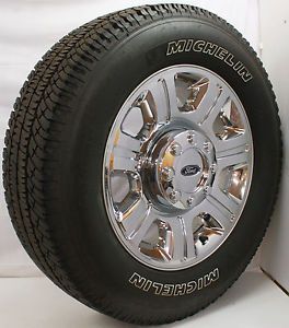 2013 Ford F250 F350 Super Duty 20" Chrome Clad Factory Wheels Michelin Tires
