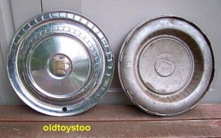Vintage Pair Two of 1957 Dodge Wheel Covers Hubcaps 14 inch Lot 1