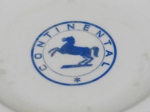 1940's Continental Tire Porcelain Advertising Ashtray Thomas Germany T2