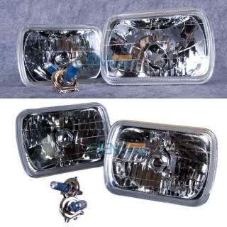 7x6 Crystal H4 SEALED Beam Conversion Headlights Head Lamps 7"x 6" H6014 H6054