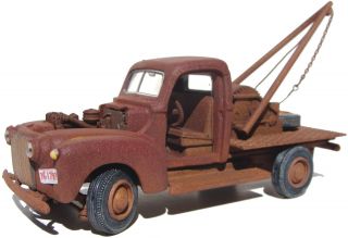 O Scale Finetrains Scratch Bashed Built 1942 Ford Tow Truck On30 On3 1 43