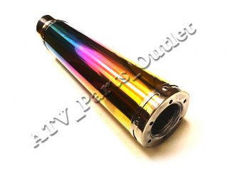 Scooter Performance Exhaust Racing Muffler GY6 50 125 150cc Multi Colored Chrome