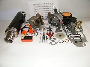 100cc Big Bore Kit Performance Power Pack Black Exhaust Chinese Scooter Parts