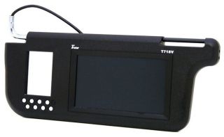 Pair TView T71SV BK 7" Black Sun Visor Car Monitors Sunvisor TV with Speakers