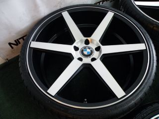 22" Machined Black Wheels for BMW 6 Series 645CI 650i M6 E63 E64 2004 2010 Tires