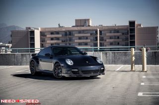19" Porsche 911 996 997 Carrera Wide Body Turbo s 4S Ruger Black Wheels Rims