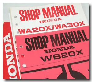 Honda Parts WA20X WA30X WB20X WA20 WA30 x Water Pump Shop Service Repair Manual