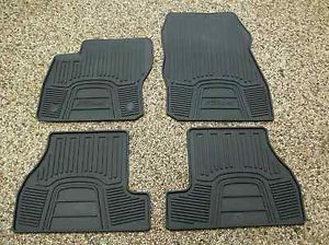 2012 Focus Genuine Ford Parts Black Rubber All Weather Floor Mat Set 4 PC