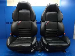 BMW E36 M3 Coupe Black Leather Front Vader Seats Mechanically Adjustable