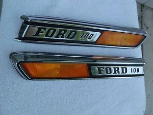 1967 68 69 70 71 72 Ford F100 Pickup Truck Hood Reflectors Trim Emblems Molding