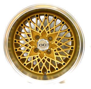 15x8 Axis OG San Gold Wheel Rim s 4x100 25 4pcs