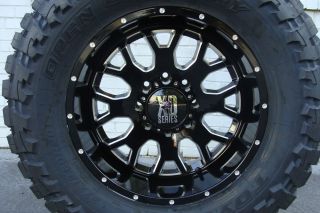 20" XD 808 Menace Wheels Black Toyo MT Tires 275 65R20 34 5" Mud Tire 360410