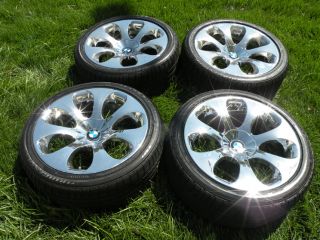 19" BMW Factory 6 Series Chrome Wheels 645 650 M6 E63 E64 Tires E38 740 745