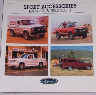 1988 88 Ford Ranger Bronco II Accessories Brochure