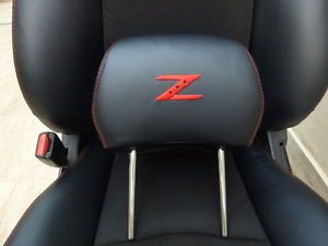 2003 08 Nissan 350Z Seat Cover Custom Head Rests with Z Logo Leather Interior