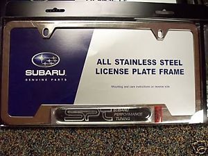 Subaru Impreza WRX STI Legacy Forester "SPT" Chrome License Plate Frame New
