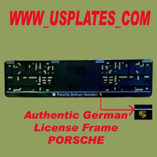 Porsche License Plate Bracket