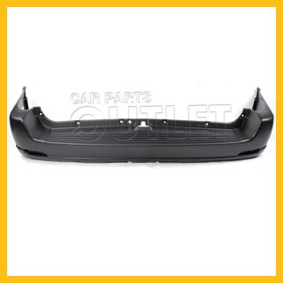 05 06 07 Toyota Sequoia Primered Smooth Black Rear Replacement Bumper Cover