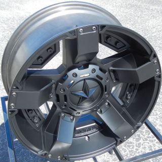 20" XD Rockstar 2 II Black Wheels Rims Silverado Tahoe 1500 GMC Sierra Ford F150