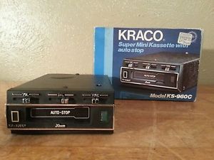 Vintage New Kraco KS 960C Super Mini Cassette Tape Deck Player Car Stereo Radio