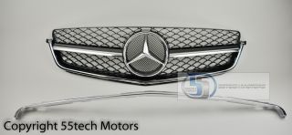 08 12 Mercedes Benz W204 C300 C350 C230 Grille Grill C63 Style Chrome Black A4