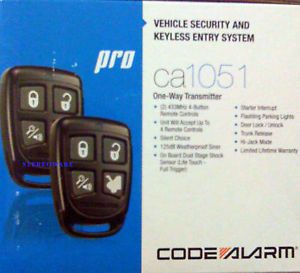 Code Alarm CA1051 Car Alarm Keyless Entry 2 Remotes New