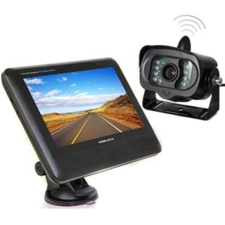 2 4GHz Wireless Car Backup Parking Camera HD 7" Car Rear View Monitor Mirror