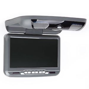 Car Grey 9" Flip Down Overhead Roof Mounted Monitor DVD Player IR Sony Len Game