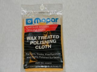 Mopar Wax Treated Polishing Cloth Chrysler Motors Genuine Part Car Care Cleaning