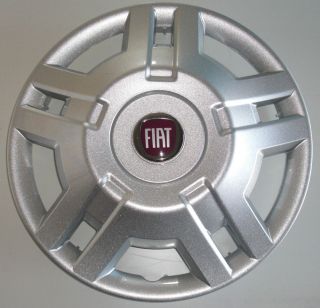 4 Genuine Fiat Ducato motorhome Wheel Trims 15" Hubcaps Red Logo Hub Caps Cover