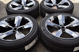 20" Dodge Charger Challenger SRT 8 Black Chrome Wheels Rims Tires 2329