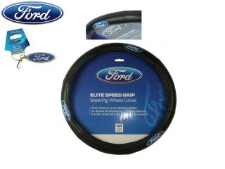 Ford Elite Steering Wheel Cover Fits All Ford Cars Trucks SUV w Key Chain